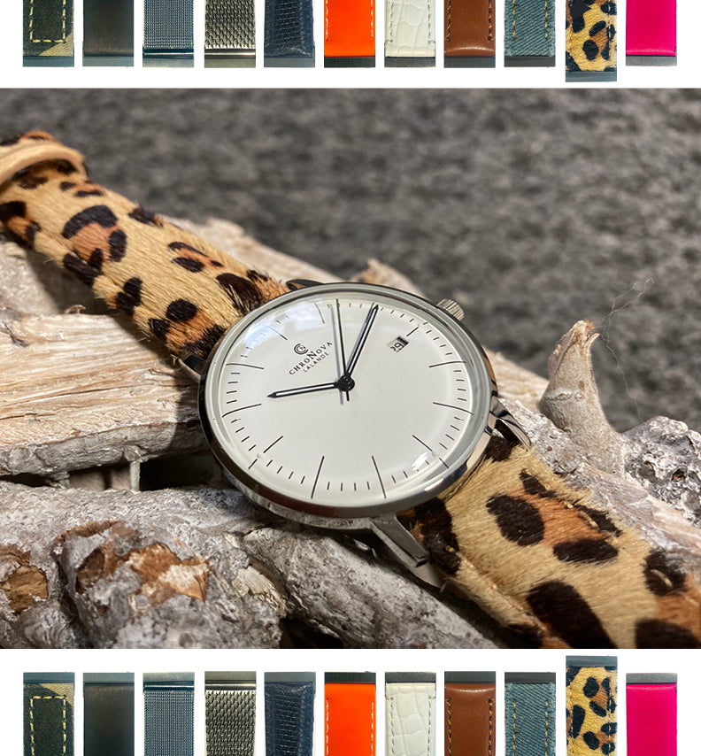 LALANDE Quartz 36mm mit Schnellwechselsystem und 3 Armbändern zum auswählen