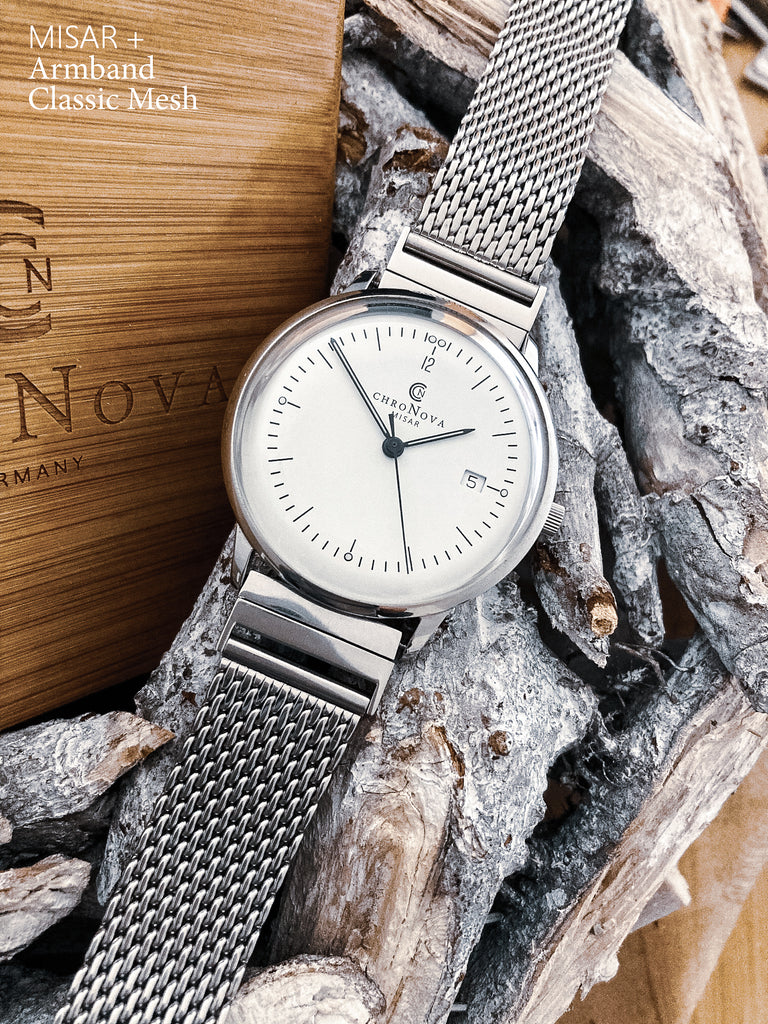 CHRONOVA  MISAR ClassicMesh - Edelstahlarmband