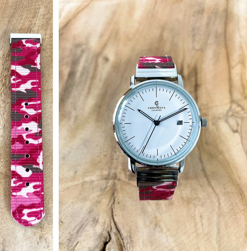 CHRONOVA LALANDE Quarz - STYLE: PinkCamouflage-Armband
